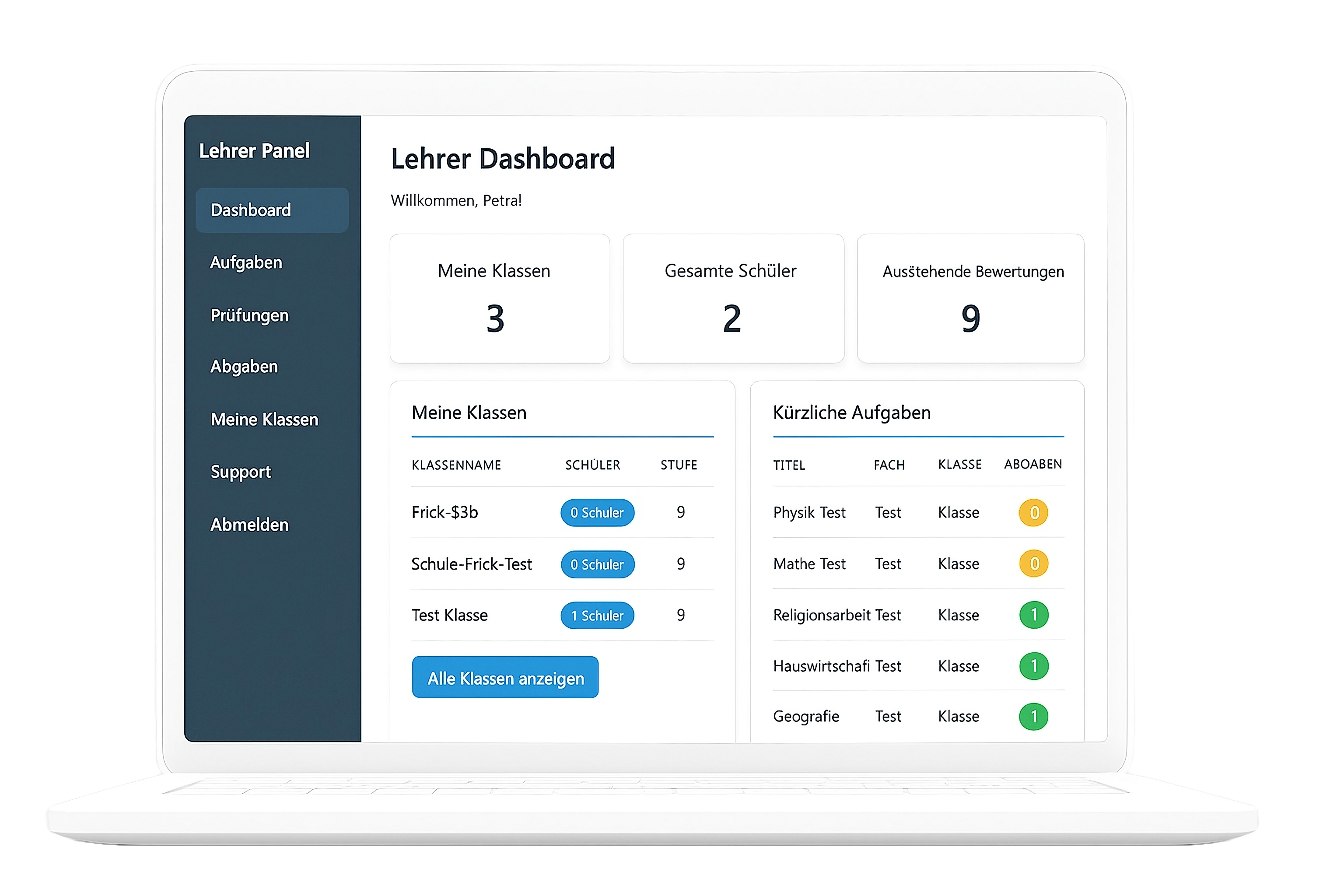 Studygrid Dashboard Showcase